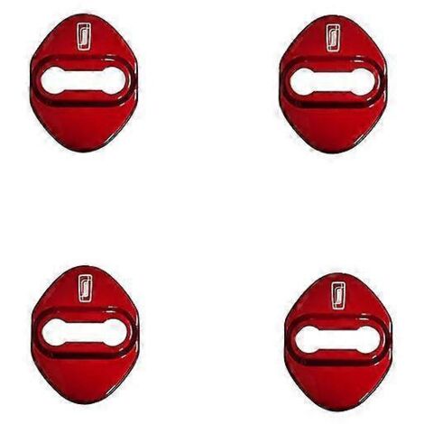Lot de 4 protections de verrouillage de portière pour Faw Bestune T33 T77 T99 B70 Accessoires intérieurs auto Autocollant Protection de verrouillage de portière Rouge (1/5)