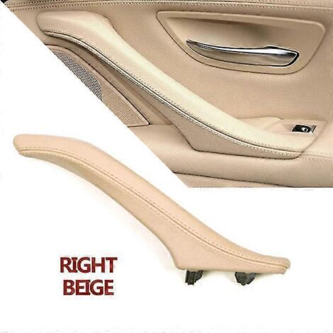 Poignée de porte intérieure droite en cuir pour BMW Série 5 F10 F11 F18 520i 523i 525i 528i 535i - CÔTÉ DROITE BEIGE (1/5)