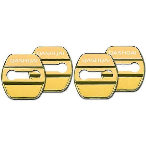 Ensemble de 4 caches de serrures de porte avec emblème, compatible avec Nissan Nismo, Qashqai, Skyline et X-Trail. Accessoires en acier inoxydable pour voiture - Protection de serrure de porte - pour (1/5)