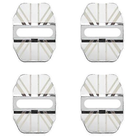 Cache-serrure de porte avec emblème du drapeau national pour Mini Cooper S R55 R56 R57 R58 R59 F54 F60 Countryman Clubman Argent (1/5)