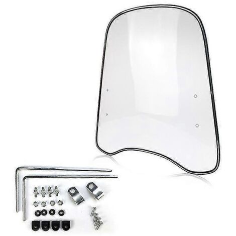 Extension de pare-brise de moto, spoiler réglable, fixation par pince, déflecteur de vent à bordure élargie pour motos et vélos. (1/5)