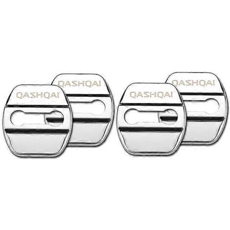 Lot de 4 caches de serrures de porte avec emblème, compatibles avec Nissan Nismo, Qashqai, Skyline et X-Trail. Accessoires en acier inoxydable pour une protection optimale des serrures de porte (modèl (1/5)