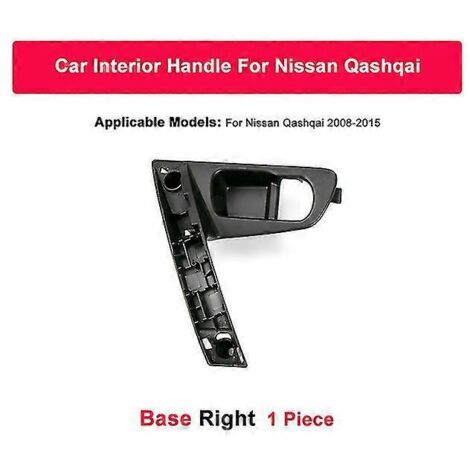 Cache de poignée de porte intérieure pour Nissan Qashqai J10 2008-2015, argent et noir, fibre de carbone - Base R (1/5)