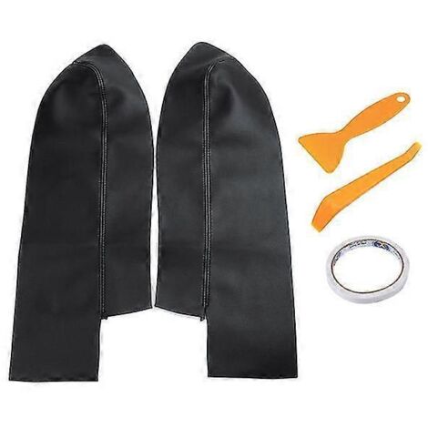paire de panneaux de porte avant en cuir avec accoudoir pour Honda CR-V 2007-2012 - Panneaux et pièces de porte intérieures - Noir (1/5)