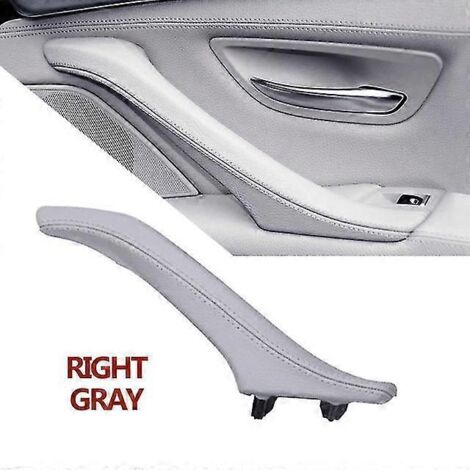 Poignée de porte intérieure gauche/droite en cuir pour BMW Série 5 F10 F11 F18 520i 523i 525i 528i 535i - Poignée de porte intérieure droite - Gris (1/5)