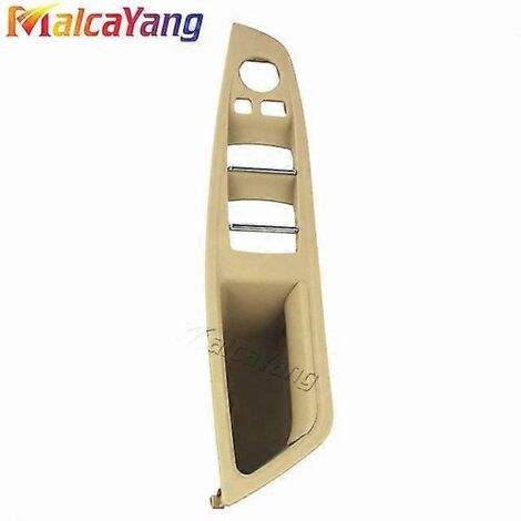 Cache de poignée de porte intérieure pour BMW Série 5 F10 F11 (conduite à gauche) - Gris, beige, noir, rouge vin, huître, moka - Beige (1/5)