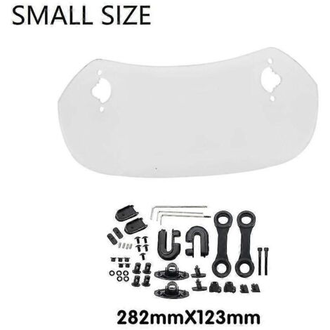 Déflecteur de pare-brise universel réglable à clipser pour motos BMW, Honda, Suzuki, Yamaha et Kawasaki - transparent petit (1/5)