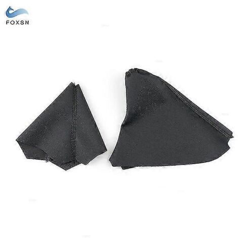 Garniture de console centrale, de levier de vitesse, de soufflet de frein à main et de boîte à gants en cuir microfibre noir pour Land Rover Freelander 2 (2008-2013) (1/5)