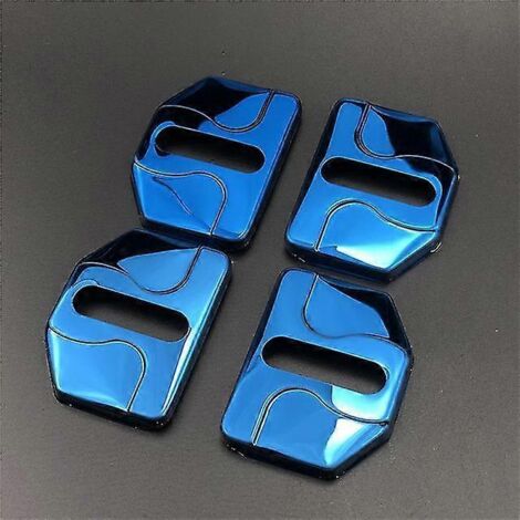 Lot de 4 caches de protection décoratifs pour boucle de verrouillage de porte (bleu) pour Volvo S90, XC60, S60, V60, XC90, V90, V40 et XC40 C40. (1/5)