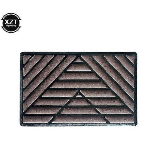 Tapis de sol universel en PVC pour voiture, 1 pièce, protection talon/pied, 25 x 15 cm, marron (1/5)