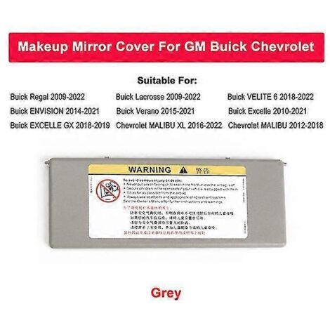 Pare-soleil de rechange pour miroir de maquillage intérieur Buick Regal, Lacrosse, Envision, Verano, Excelle, Malibu - Gris (1/5)