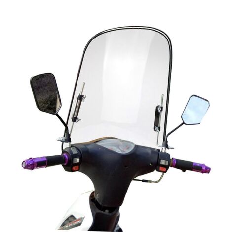 Déflecteur de vent réglable en polycarbonate 46x42,5cm pour pare-brise de moto, extension de pare-brise, aileron, déflecteur de vent à bord élargi (1/5)