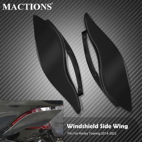 Déflecteur d'air latéral réglable noir pour pare-brise de moto Harley Touring Electra Street Tri Glide 2014-2022 (1/5)