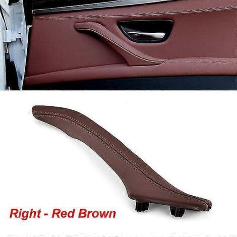 Poignée de porte intérieure passager améliorée (côté droit) pour BMW Série 5 F10 F11 F18 520i 523i 525i 528i 535i - Couleur : rouge/marron (1/5)