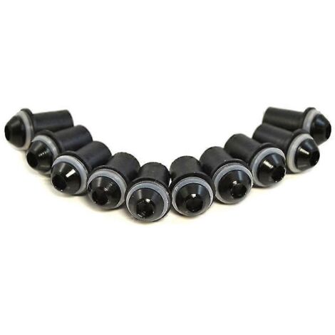 Kit de 10 vis et écrous universels Bjmoto de 5 mm pour pare-brise Kawasaki ER6F ER6N Z750 Z800 Z1000 Versys - Noir (1/5)