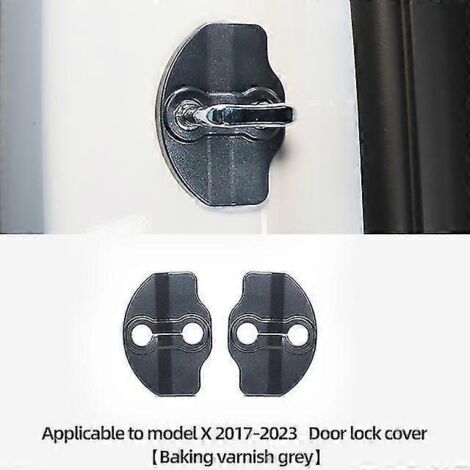 Luckeasy Kit de 8 protections de serrures de porte en ABS pour Tesla Model 3 et Model Y (modèle 2022) - MX-GA36LGREY (1/5)