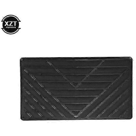 Tapis de sol universel en PVC pour voiture, 1 pièce, protection talon/pied, 25 x 15 cm, noir. Accessoires pour voiture : pédales. (1/5)