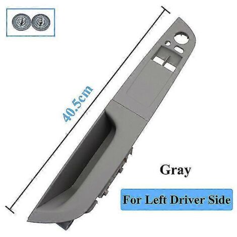 Poignée de porte intérieure gauche (accoudoir, interrupteur de lève-vitre) pour BMW Série 3 E92 Coupé 320i, 330i, 335i (2007-2014) - Gris (1/5)