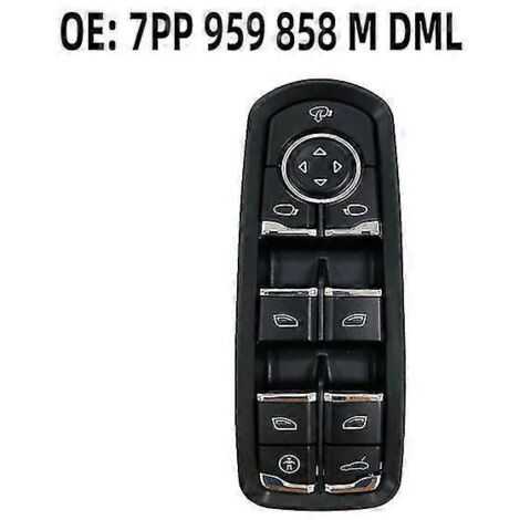 Bouton de commande de lève-vitre avant neuf pour Porsche Cayenne S GTS 911 958 718 Macan Boxster Panamera Coupé Carrera Cayman Turbo  Panneaux de porte intérieurs &--7PP959858MDML