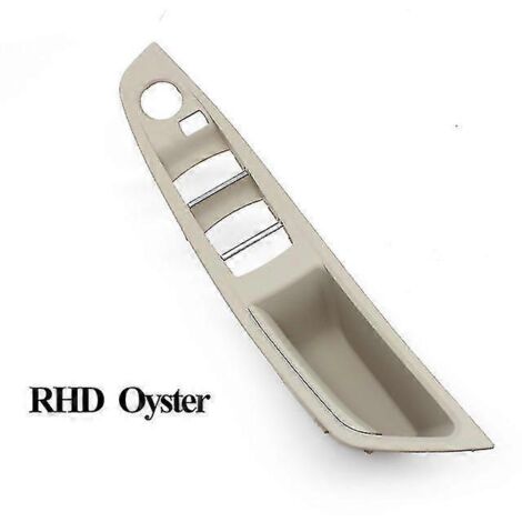 Cache de poignée de porte intérieure côté conducteur (LHD/RHD) pour BMW Série 5 F10 F11 F18 520 523 525 528 530 - Noir, beige, gris, rouge, marron - Couleur : Oyster (1/5)