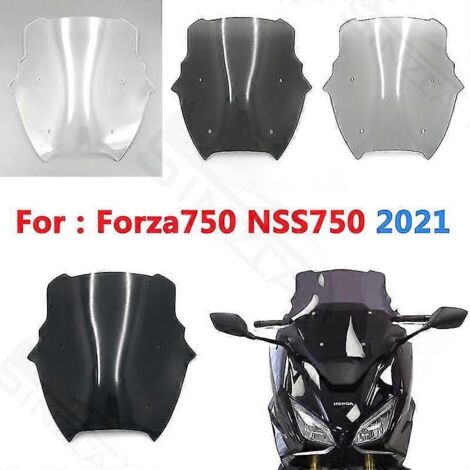 Déflecteurs de vent noirs transparents pour pare-brise de moto de tourisme Honda Forza 750 (NSS 750 2021), épaisseur 3 mm. (1/5)