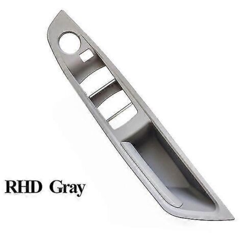 Cache de poignée de porte intérieure côté conducteur (LH/RH) pour BMW Série 5 F10 F11 F18 520 523 525 528 530 - Noir, beige, gris, rouge, marron - Gris (1/5)