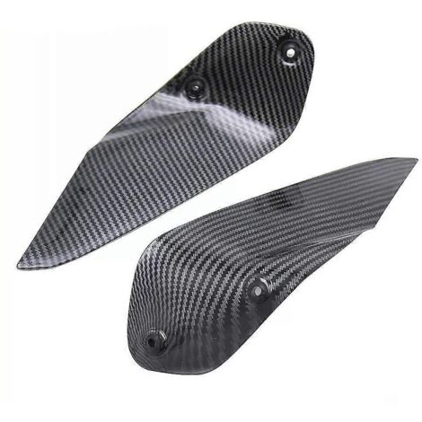 Déflecteurs latéraux, protège-mains et spoiler de pare-brise en fibre de carbone compatibles avec BMW R1200GS LC Adv et R1250GS Adventure (2014-2022). Texture fibre de carbone. (1/5)