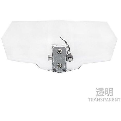 Extension de pare-brise universelle pour moto, déflecteur de vent réglable avec support, flux d'air accru - transparent (1/5)