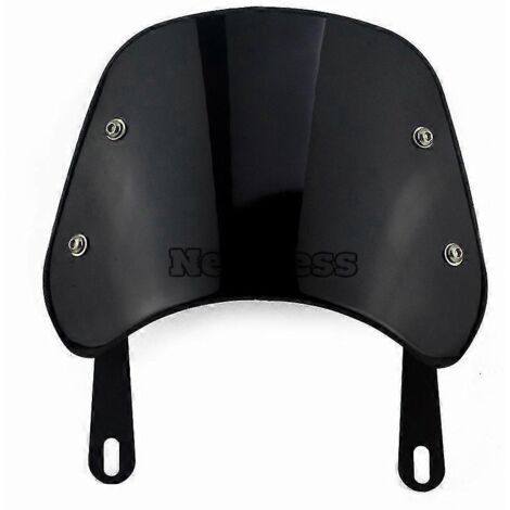 Déflecteur de vent universel pour pare-brise de moto (compatible Harley, Honda, Yamaha, Kawasaki, Suzuki, phares de 6,5" à 9,45") - Noir (1/5)
