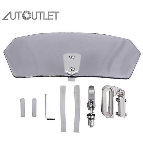 Déflecteur de vent de pare-brise réglable Autoutlet universel pour moto Kawasaki, Honda et KTM - Couleur transparente (1/5)