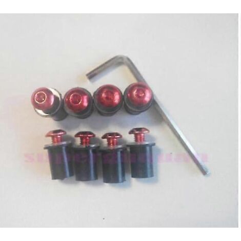 Déflecteurs de pare-brise et vis de fixation neufs pour Suzuki Katana 600 750 GSX600F GSX750F (1998-2008) - Vis rouges