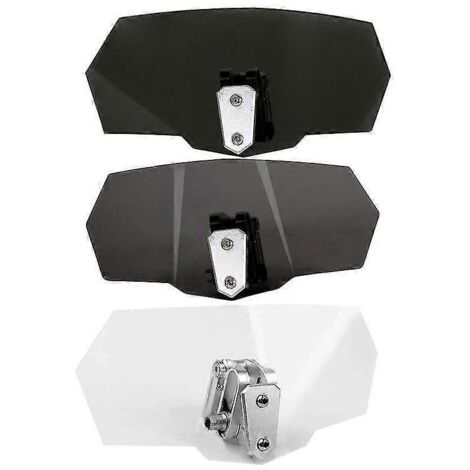 Pare-brise universel transparent réglable pour moto, déflecteur de vent, support en aluminium, gris (1/5)