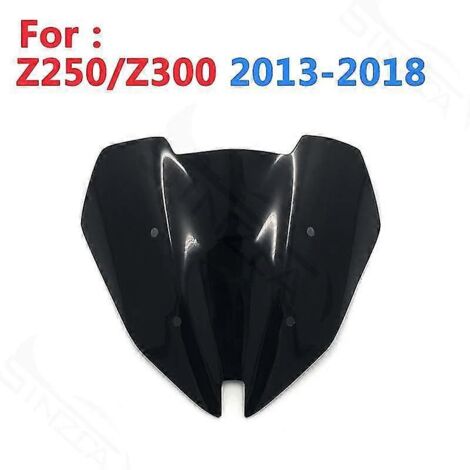Déflecteurs de vent de pare-brise noirs pour Kawasaki Z250 Z300 (2013-2018). (1/4)