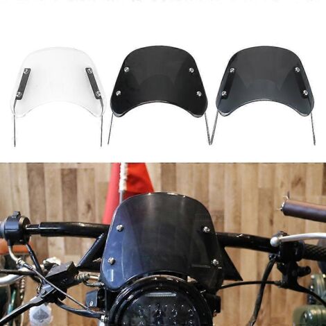 Déflecteur de vent universel pour phare de moto 5-7 pouces (12,7-17,8 cm) compatible Honda, Kawasaki et Suzuki - Noir (1/5)