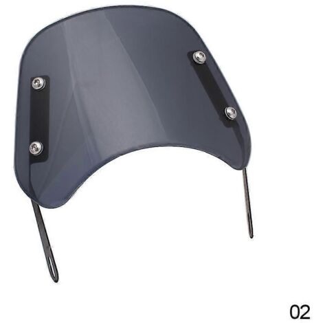 Déflecteur de vent universel pour pare-brise de moto (4 couleurs) compatible Harley, Honda, Yamaha, Kawasaki et Suzuki (phares de 6,5" à 9,45") - Gris et bleu (1/5)