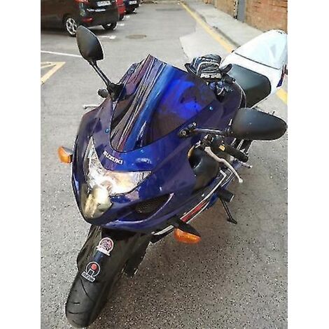 Déflecteurs de vent pour pare-brise de moto Suzuki GSX-R600/GSX-R750 (2004-2005) - Bleu transparent (1/5)
