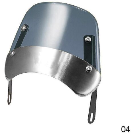 Déflecteur de vent universel pour pare-brise de moto (4 couleurs) compatible Harley, Honda, Yamaha, Kawasaki et Suzuki (phares de 6,5" à 9,45") - Gris et bleu (1/5)