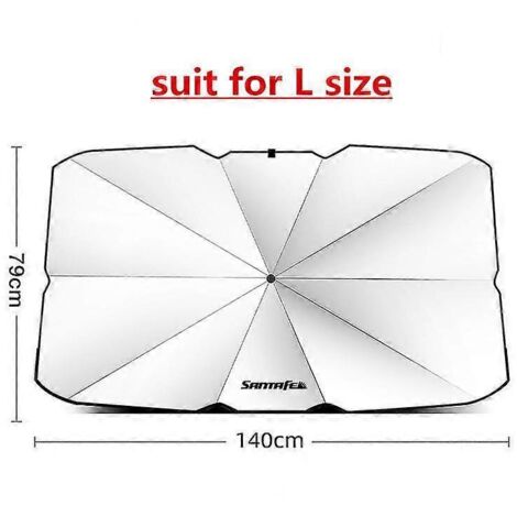 Pare-soleil de pare-brise avant pliable pour Hyundai Tucson, Creta, Eon, Equus, I10, 20, I40, Ioniq, IX25, IX55, Kona, Santa Fe. (1/5)