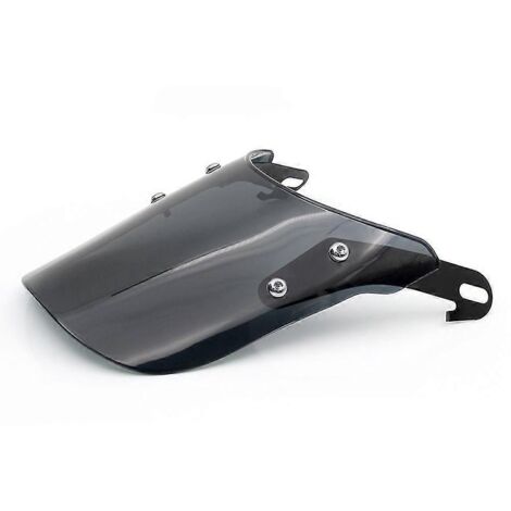 Déflecteur de vent sport compact et personnalisé noir/transparent pour motos, pare-brise rétro 4-7', compatible avec phares, universel pour Yamaha et Harley-Davidson - Fumé (1/5)