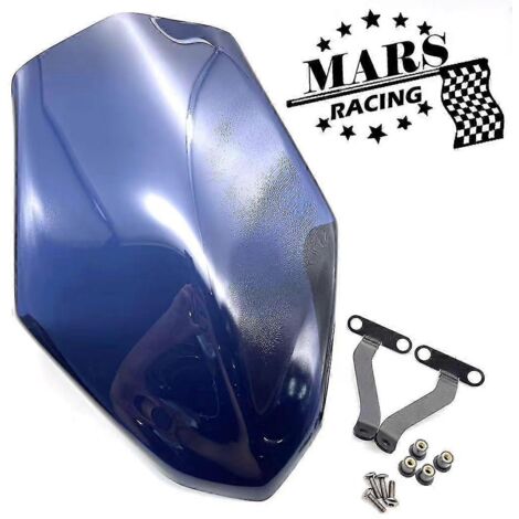 Pour Honda CB500F (2015-2020) : pare-brise, kit déflecteur en aluminium, gris foncé. (1/5)