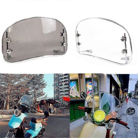 Déflecteur d'air universel à clipser sur un pare-brise surélevé pour moto BMW R1200GS, XADV et scooter TMAX - fumé (1/5)