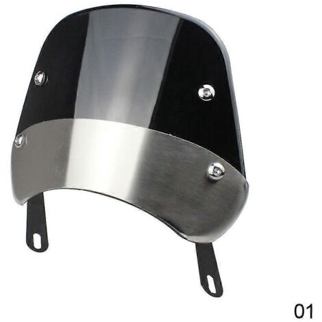 Déflecteur de vent universel pour pare-brise de moto (4 couleurs) compatible Harley, Honda, Yamaha, Kawasaki et Suzuki (phares de 6,5" à 9,45") - Noir (1/5)