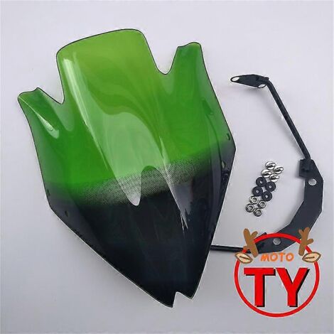 Pare-brise moto avec support, verre fumé transparent de haute qualité pour Kawasaki Z750 Z750r Z 750 (2007-2012) - Vert (1/5)