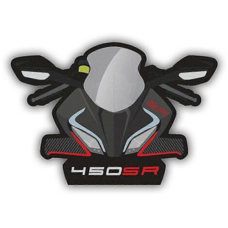 Autocollant réfléchissant pour carénage avant de moto, bande décorative étanche, pare-brise pour Cfmoto 450sr--B2 (1/5)