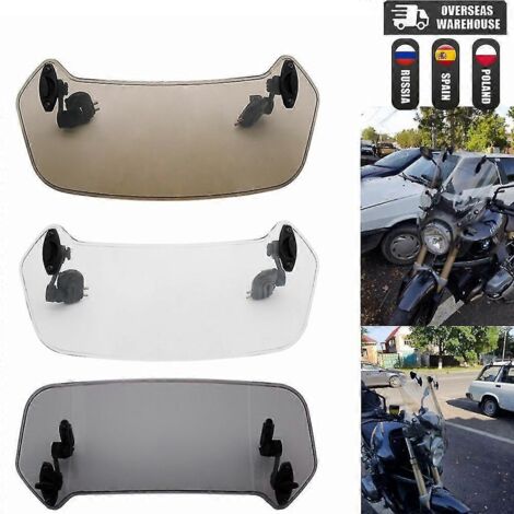 Extension de déflecteur de pare-brise universel variable à fixation par pince pour BMW R1200GS et F800GS, compatible Yamaha - B Plus fumé (1/5)