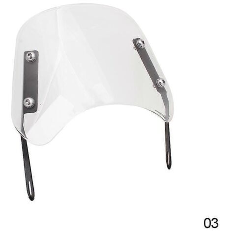 Déflecteur de vent de pare-brise universel pour moto (4 couleurs) compatible Harley, Honda, Yamaha, Kawasaki et Suzuki (phares de 6,5" à 9,45") - Transparent (1/5)