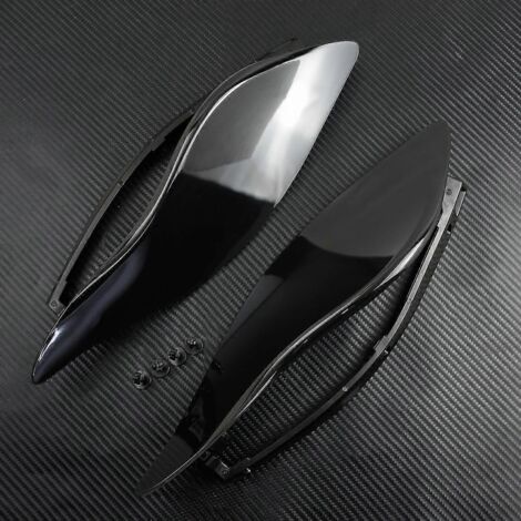 Déflecteurs d'air latéraux de pare-brise réglables pour moto Harley Touring Electra Street Glide FLHT 2014-2022 - Déflecteur d'air noir (1/5)