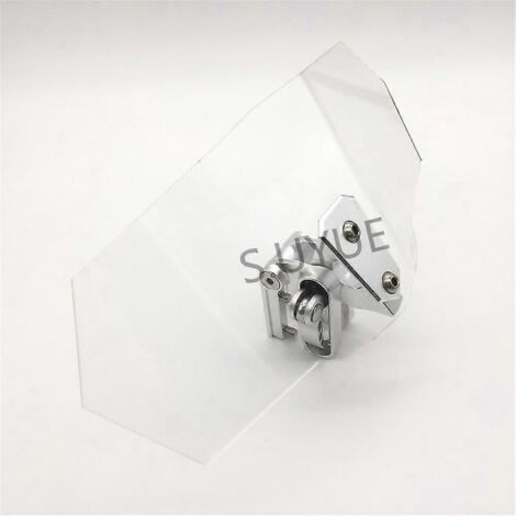 Déflecteur de vent transparent à flux d'air réglable pour pare-brise BMW, Honda, Yamaha, Ducati et Suzuki - argent (1/5)