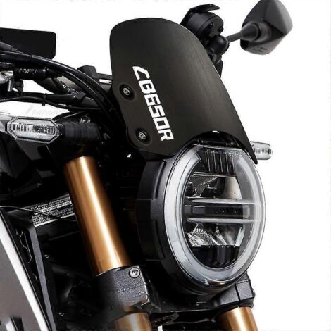 Pare-brise moto CB650R/CB1000R pour Honda CB 650R/1000R/650/1000 R Neo Sports Cafe (2018-2023) - Noir - Logo CB650R