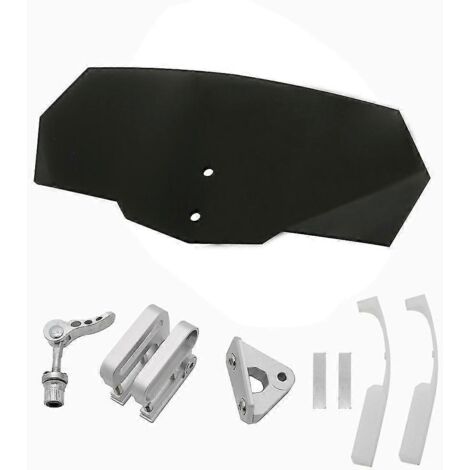 Déflecteur de vent réglable pour pare-brise de moto, extension de pare-brise, autocollants universels pour BMW, BMW, Honda et Yamaha - noir (1/5)